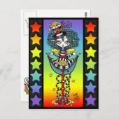 Poppy Popcorn Pixie Stick Rainbow Circus Briefkaar Briefkaart (Voorkant / Achterkant)