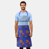 Poppy Poppies Red Shabby Chic Blue Gingham Floral Schort (Gedragen)