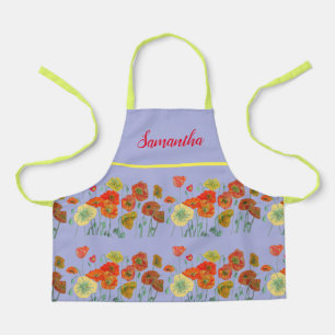 Poppy Poppies Red Waterverf Lila Florenz Kinderen Schort