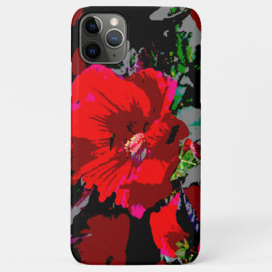 Poppy Red Retro Floral Design iPhone 11 Pro Max Hoesje