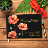 Poppy Remembrance Funeral Folie gastenboek