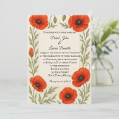 Poppy Reverie Photo Wedding Invitation (Debout devant)