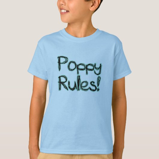 Poppy Rules! T-shirt (Voorkant)