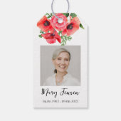 Poppy Seed Packet Memorial Funeral Cadeaulabel (Achterkant)