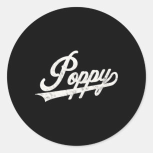 Poppy Style Fatherâ€™S Dag voor Papa Opa Ronde Sticker