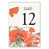  Poppy Table Number Kaart (Achterkant)