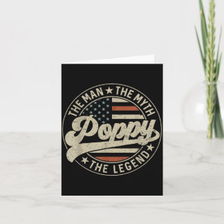 Poppy The One And Only The Legend Flag Fathers Day Kaart