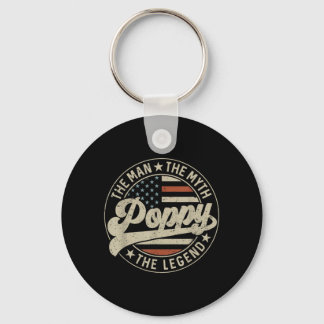 Poppy The One And Only The Legend Flag Fathers Day Sleutelhanger