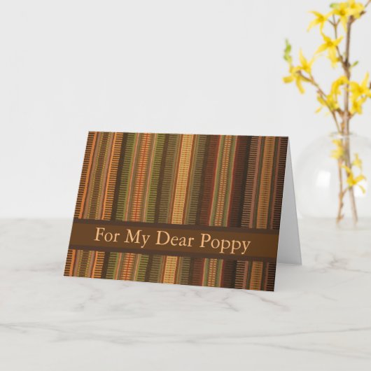 Poppy Vaderdag met Raanu Pattern Weaving Kaart (Gele Bloem)