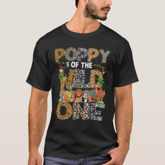 Poppy van de Wild One Safari Zoo Animal 1st Birth T-shirt