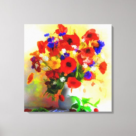 Poppy-ventilatorregeling Canvas Afdruk (Voorkant)