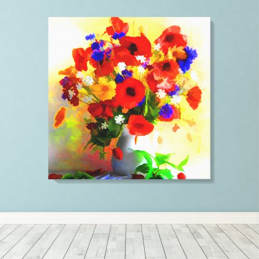 Poppy-ventilatorregeling Canvas Afdruk (Insitu (Houten vloer))