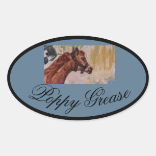 Poppy vet rechthoekige sticker