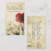  Poppy Visitekaartjes - Ephemera Floral (Voorkant / Achterkant)