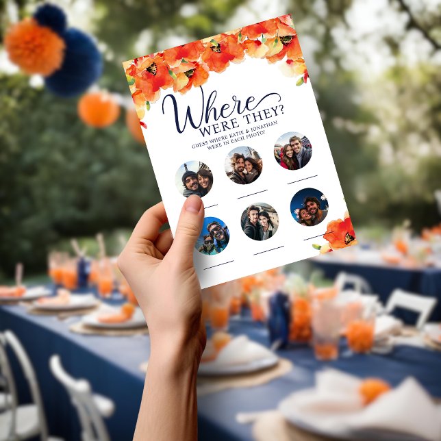 Poppy waar waren ze bruiloft douche partij spel (Poppy Where Were They Wedding Shower Party Game)