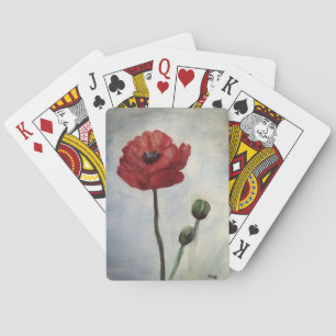 Poppy Waterverf art Bicycle® Poker Speelkaarten