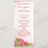 Poppy Waterverf Trouwprogramma's Programma (Voorkant)