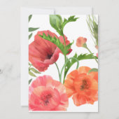 Poppy Wedding Invitation - kan op maat gemaakt wor Kaart (Achterkant)