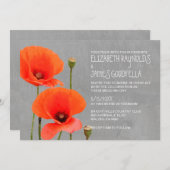 Poppy Wedding Invitations Kaart (Voorkant / Achterkant)