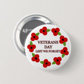Poppy wreath - Badge Ronde Button 5,7 Cm (Voorkant /achterkant)