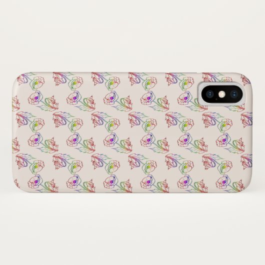 Poppyes florale patroon. Papaver. Case-Mate iPhone Case (Achterkant (horizontaal))