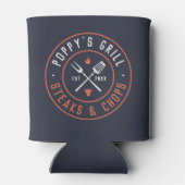 Poppy's grill, speciaal jaar ingesteld blikjeskoeler (Achterkant)