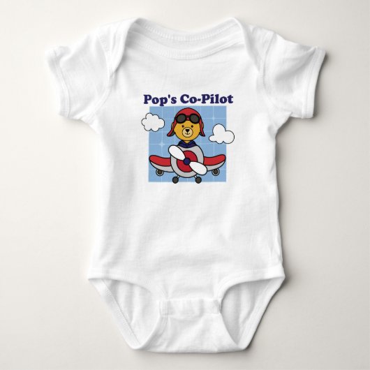 Pop's Co-Piloot - Cute Vliegtuig Romper (Voorkant)