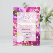 Pops de rose & violet Vibrant mariage floral RSVP (Debout devant)
