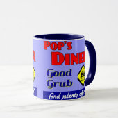 Pops Diner Art Retro Coffee Mug (Devant droit)