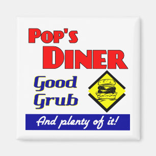Pops Diner Cuisine Magnet d'art