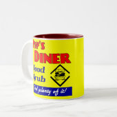 Pops Diner Retro Custom Coffee Mug (Devant gauche)