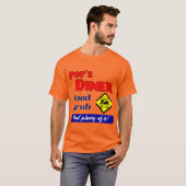Pops Diner Retro Restaurant Art T-Shirt (Devant entier)