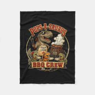 Pops een saurus bbq bemanning grappige dinosaurus  fleece deken