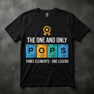 POPS Periodiek Systeem Opa Vader Vaderdag Scheikun T-shirt