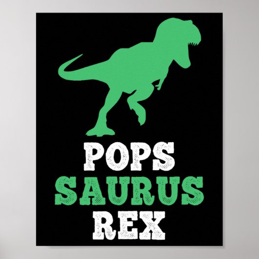 Pops-saurus Rex Dino Dinosaur Grappige Popssaurus  Poster (Voorkant)