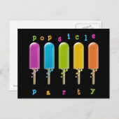 popsiche uitnodiging briefkaart (Voorkant / Achterkant)