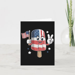 Popsicle 4th of July Boys Kinder Amerikaanse vlag  Kaart