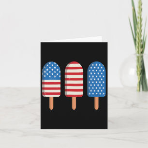 Popsicle Amerikaanse Vlag Patriottische 4e Juli Ki Kaart