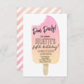 Popsicle Anniversaire Fête Été Invitation modifiab (Devant / Derrière)