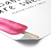 Popsicle baby shower - baby's zijn zoet poster (Hoek)