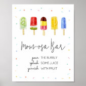 Popsicle Baby shower Moeder Osa Bar Poster (Voorkant)
