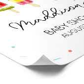 Popsicle Baby shower Welkom Poster (Hoek)