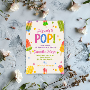 Popsicle baby shower zomerfeestje kaart