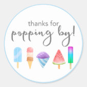 Popsicle bedankt partij gunst Stickers (Voorkant)