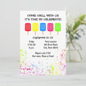 Popsicle Birthday Invitation Kaart (Staand voorkant)
