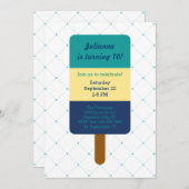 Popsicle Birthday Invitation Kaart (Voorkant / Achterkant)