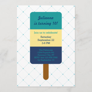 Popsicle Birthday Invitation Kaart