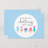 Popsicle Carte de remerciements (Devant / Derrière)