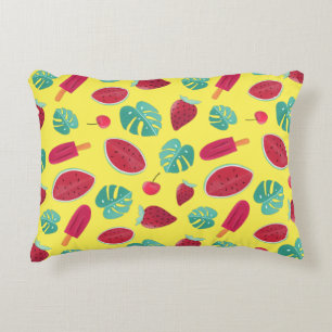 Popsicle, Cherry, aardbei en watermeloenen Accent Kussen