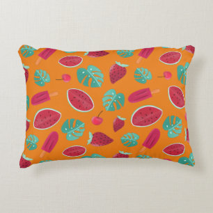 Popsicle, Cherry, aardbei en watermeloenen Accent Kussen